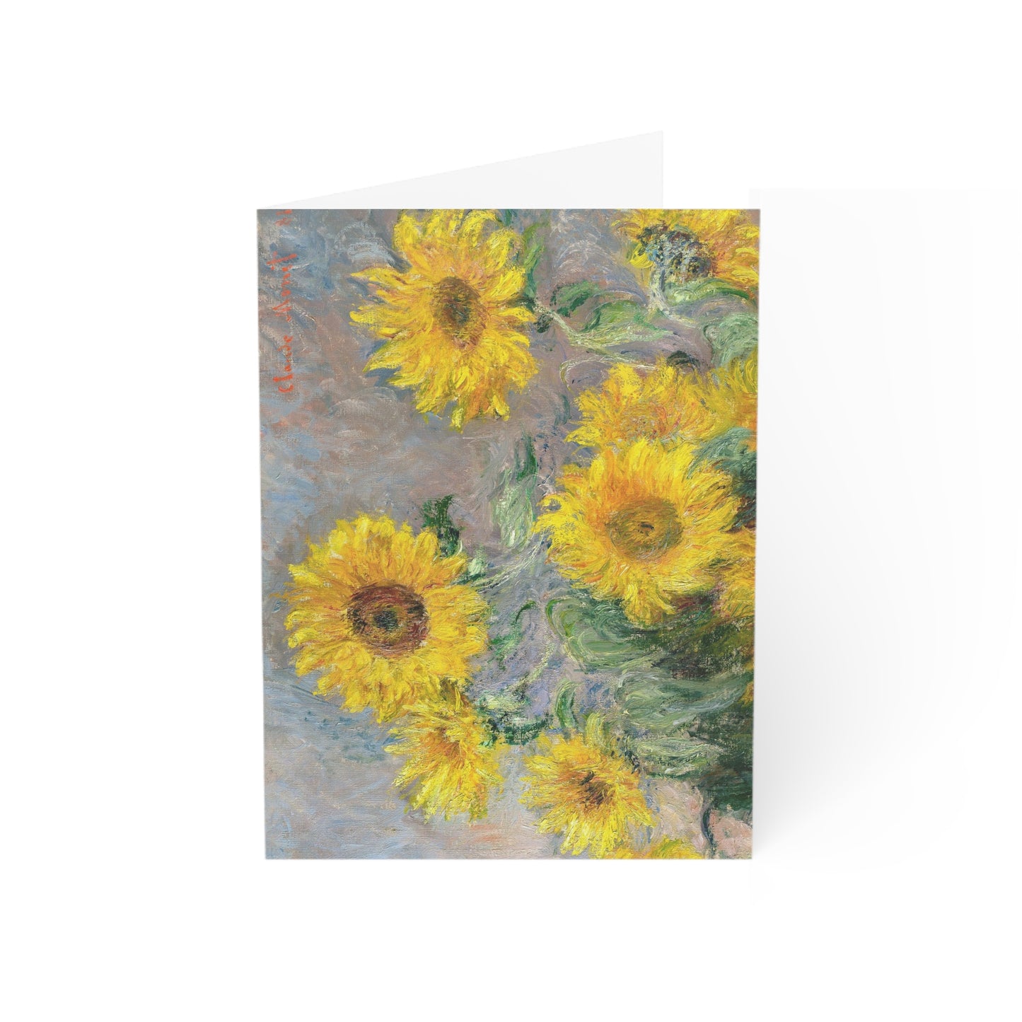 Sunflower Art Greeting Cards — Blank Inside (Single or Bulk Packs)