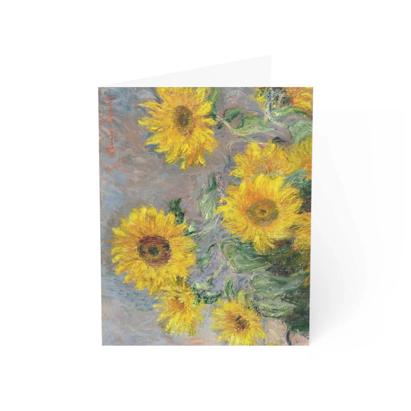 Sunflower Art Greeting Cards — Blank Inside (Single or Bulk Packs)