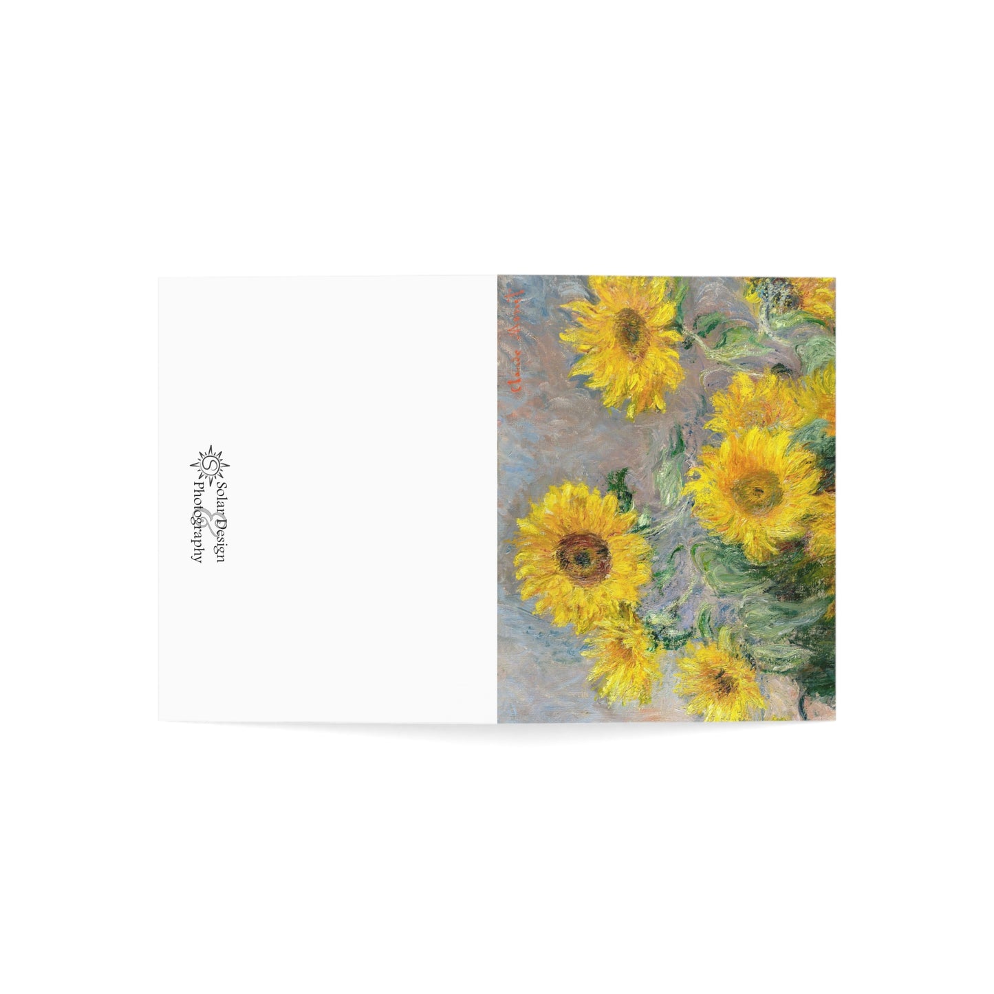 Sunflower Art Greeting Cards — Blank Inside (Single or Bulk Packs)